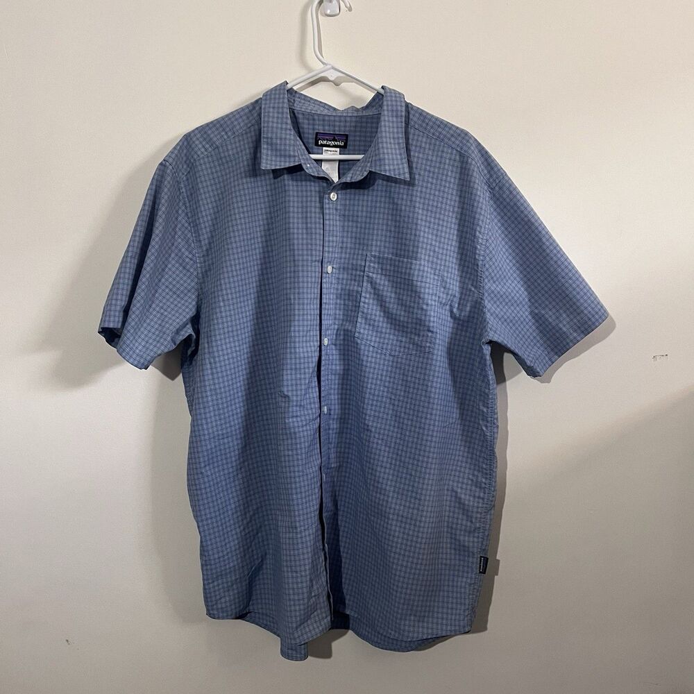 Patagonia Men’s Go To Shirt XXL Lightweight Breathable Hiking Vessel Blue